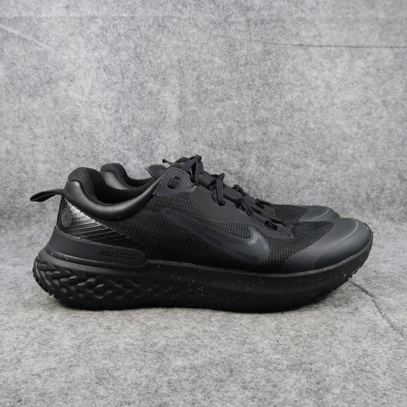 Nike Shoes Mens 10 Sneaker React Miler 2 Shield Running Athletic Trainer Black - Picture 1 of 13